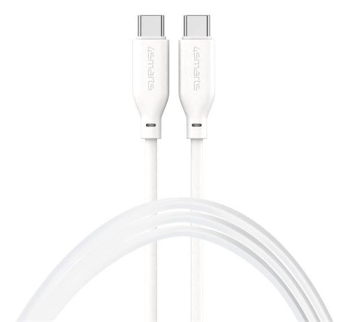 4smarts High FlexUSB-C / USB-C Szilikon kábel, 60W 1.5m fehér