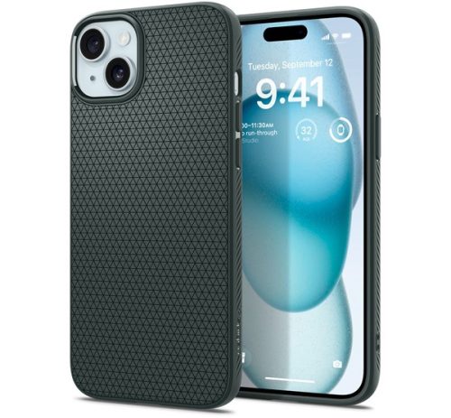 Spigen  Liquid Air Apple Iphone 15 Plus tok, zöld