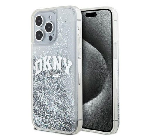 DKNY Liquid Glitter Arch Logo Apple Iphone 15 Pro tok Max tok, átlátszó