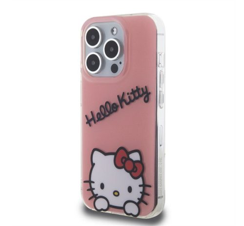 Hello Kitty IML Daydreaming Logo Apple Iphone 15 Pro hátlap tok, rózsaszín