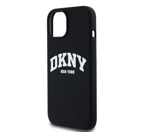 DKNY Liquid Silicone Arch Logo iPhone 12/12 Pro Magsafe hátlap tok, fekete