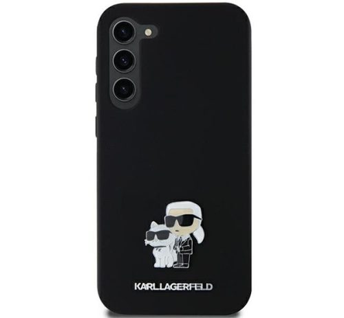 Karl Lagerfeld Karl&Choupette Metal Pin Samsung Galaxy A35 hátlap tok, fekete, KLHCSA35SMHKCNPK