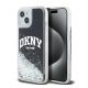 DKNY Liquid Glitter Big Logo Apple iPhone 15 Plus / 14 Plus hátlap tok, fekete, DKHCP15MLBNAEK