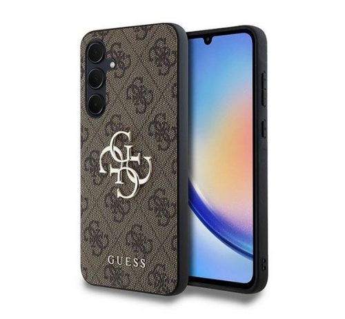 Guess 4G Big Metal Logo Samsung Galaxy A35 hátlap tok, barna, CSA354GMGBR 