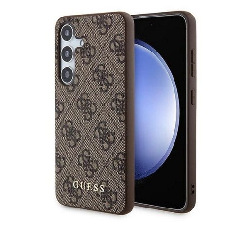 Guess 4G Metal Gold Logo Samsung Galaxy A35 hátlap tok, barna, GUOHCSA35G4GFBR