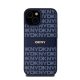 DKNY PU Leather Repeat Pattern Tonal Stripe Apple iPhone 15 hátlap tok, kék