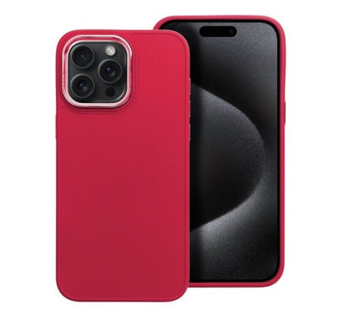 Frame Iphone 15 Pro Max közepesen ütésálló tok kameravédő kerettel, magenta