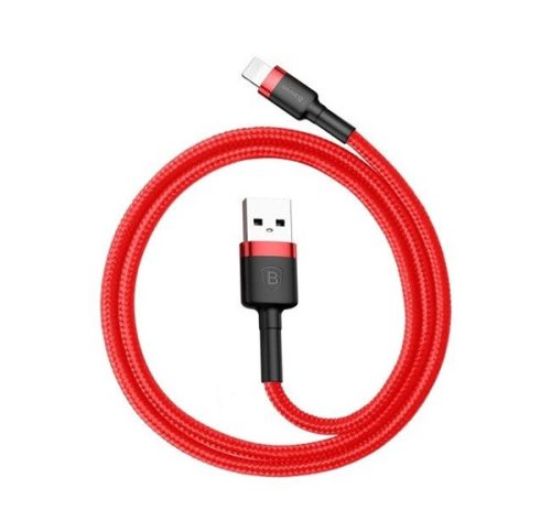 Baseus Cafule 2.4A Lightning USB-kábel 0.5m, piros