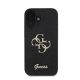 Guess Fixed Glitter Big 4G Apple iPhone 16 hátlap tok, fekete/barna