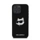 Karl Lagerfeld Liquid Silicone Choupette Head MagSafe Apple iPhone 16 Pro hátlap tok, fekete