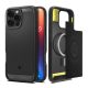 Spigen Rugged Armor MagFit Apple iPhone 16 Pro Max Matte Black tok, fekete ACS07986