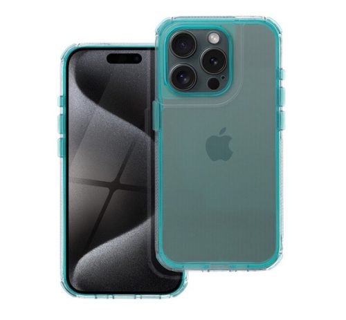 Matrix Apple iPhone 14 hátlap tok kameravédő peremmel, zöld/menta