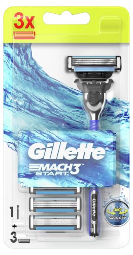 Gillette készülék+3 db borotvabetét Mach3 Start