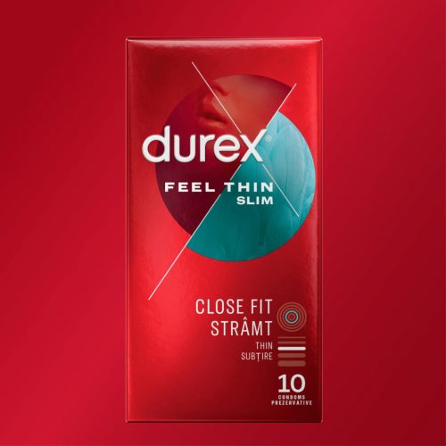 Durex óvszer 10 db Feel Thin Slim Fit