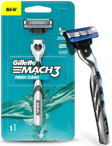 Gillette készülék+borotvabetét Mach3/Mac3 Fresh Clean