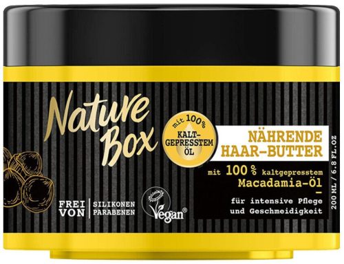 Nature Box hajápoló vaj tégelyes 200 ml Macadamia Oil