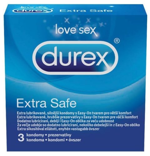 Durex óvszer 3 db Dry Extra Safe