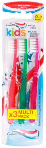 Aquafresh fogkefe gyerek triopack Flex Zone Soft 0-7