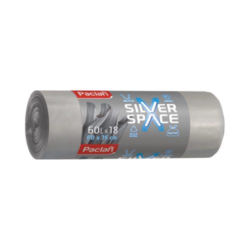 Paclan Silver Space multitop szemeteszsák 60l (*18zsák) 60cm*75cm 22my