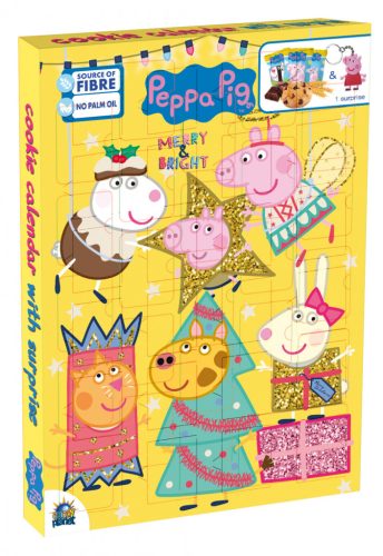 Adventi naptár sütivel és meglepetés figurával 132g / Peppa Malac (15 db/#)