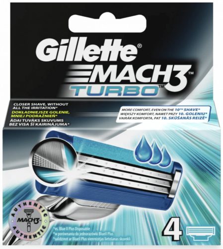 Gillette borotvabetét 4 db Mach3 Turbo