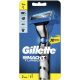 Gillette készülék+2 db borotvabetét Mach3 Turbo 3D Flexball