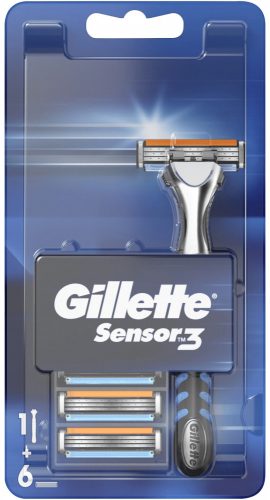 Gillette készülék+6 db borotvabetét Sensor 3