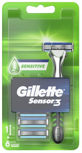 Gillette készülék+6 db borotvabetét Sensor 3 Sensitive