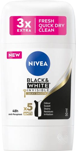 Nivea stift 50 ml Invisible B&W Silky Smooth