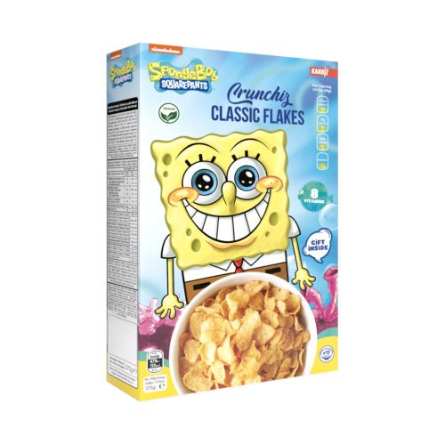 Reggeliző kukoricapehely - Classic Flakes 375g / Spongyabob