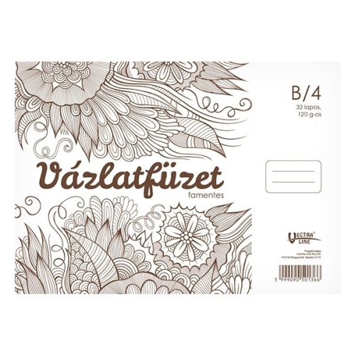 Vázlatfüzet spirálozott FORTUNA B/4 170 gr 32 lapos famentes