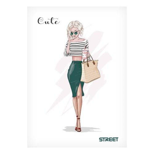 Füzet STREET Cute A/5 54 lapos sima