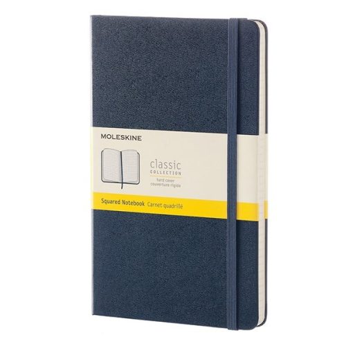 Notesz MOLESKINE QP061B20 "L" A/5 kockás kemény fedeles zafírkék