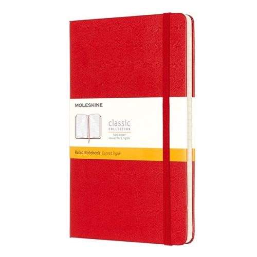 Notesz MOLESKINE QP060R "L" A/5 vonalas kemény fedeles piros