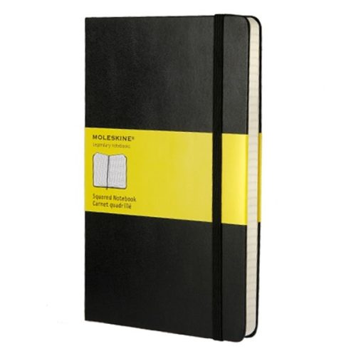 Notesz MOLESKINE QP061 "L" A/5 kockás kemény fedeles fekete