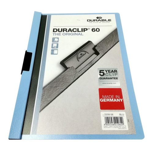 Klipmappa DURABLE Duraclip A/4 60 lapig kék