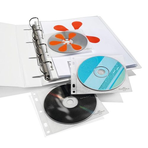 Lefűzhető CD/DVD tartó zseb DURABLE átlátszó