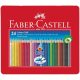 Színes ceruza FABER-CASTELL Grip háromszögletű fémdobozos 24 db/készlet