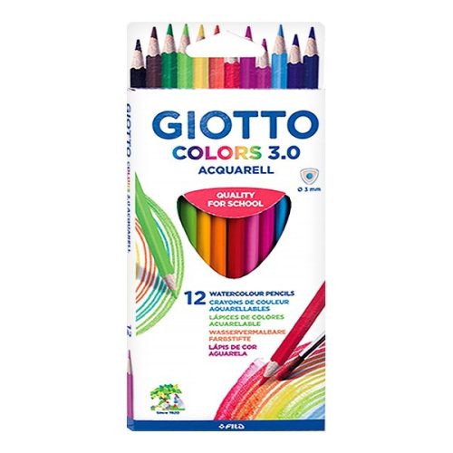 Színes ceruza GIOTTO Colors 3.0 aquarell  háromszögletű 12 db/készlet