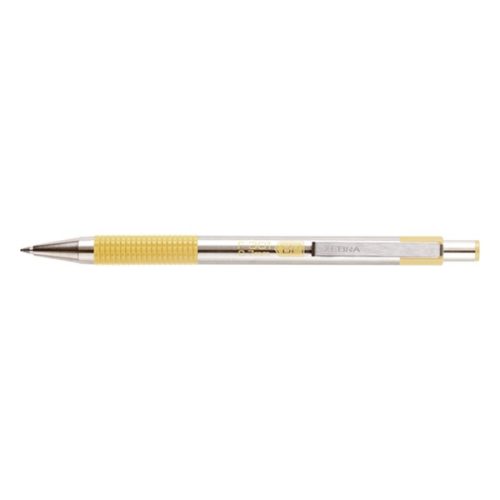 Golyóstoll ZEBRA F-301 fém tollbetéttel pasztell sárga