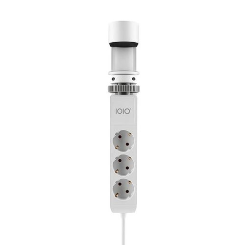 Kábel hosszabbító IOIO asztalhoz rögzíthető 3 aljzat 1,5m, 2xUSB-A, 1xUSB-C fehér