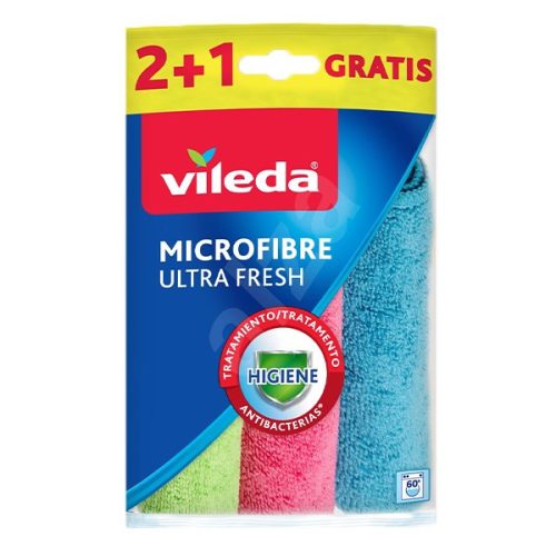 Törlőkendő VILEDA Ultrafresh mikroszálas 30x30 3db