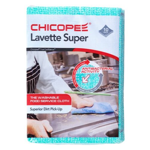 Törlőkendő CHICOPEE Lavette Super konyhai mosható 51 x 36 cm zöld 10 db/csomag