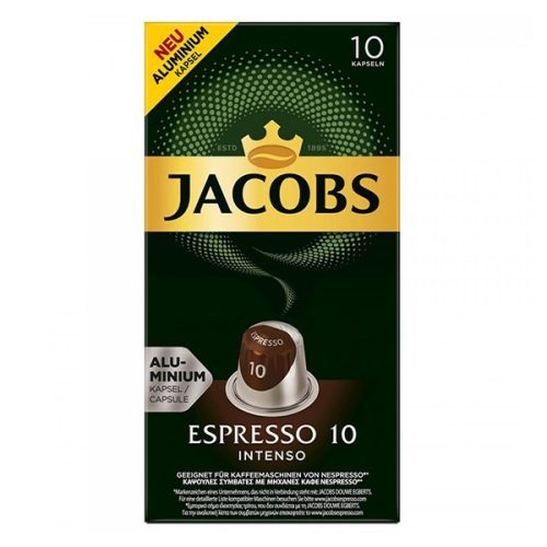 Kávékapszula JACOBS Nespresso Espresso Intenso 52g 10 darab/doboz