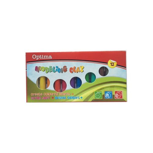 Gyurma OPTIMA színes 200 gr 12 darabos