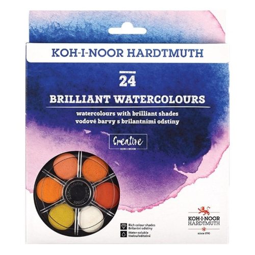 Vízfesték KOH-I-NOOR brilliant aquarell kerek 24-es