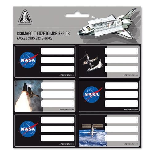 Füzetcímke ARS UNA 18 db/csomag NASA