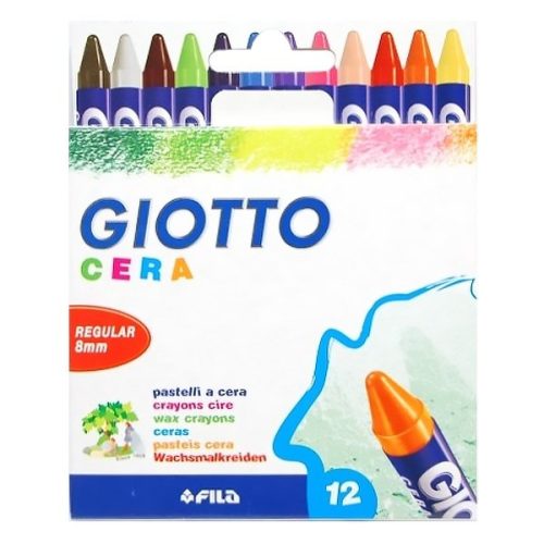 Zsírkréta GIOTTO cera 8mm 12 db/készlet