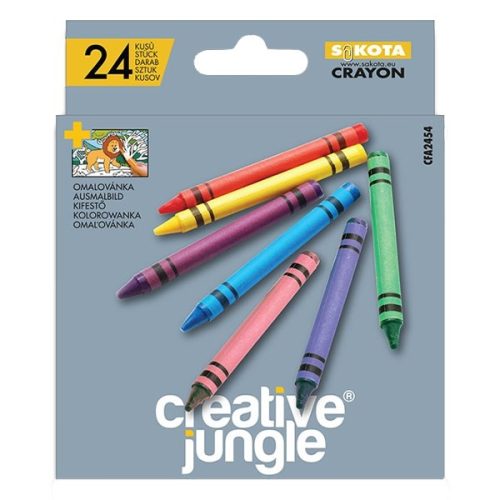 Zsírkréta CREATIVE JUNGLE grey 24 szín/készlet