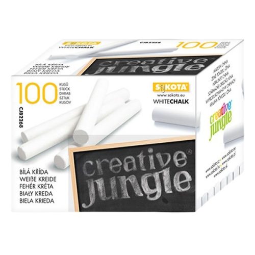 Táblakréta CREATIVE JUNGLE fehér kerek 100 db/doboz